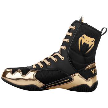 Venum Elite Boxing Shoes Boxstiefel Schwarz-Gold 47 (US 12,5)