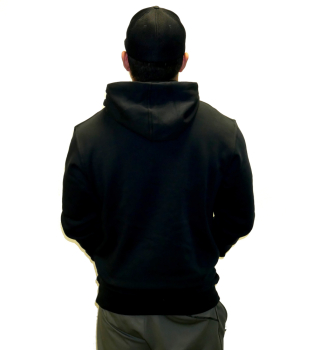 Gym King Mens Bodybuilding Gym Hoodie Black-Gold XL