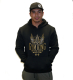 Gym King Mens Bodybuilding Gym Hoodie Black-Gold XL