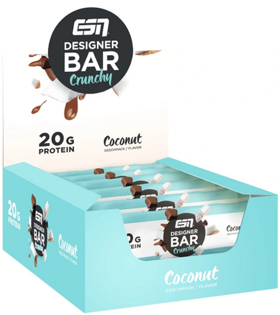 ESN Designer Bar Crunchy 12 x 60g Riegel Kiste Coconut