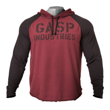 GASP Long Sleeve Thermal Hoodie  (220733) Maroon M