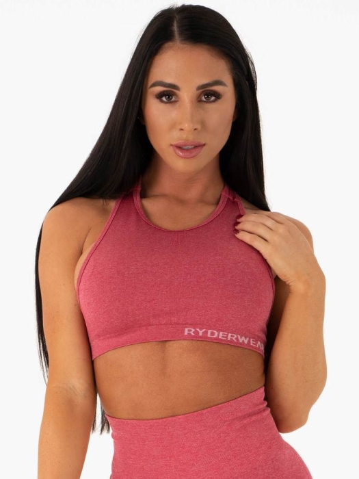 Ryderwear Seamless Sports Bra Hot Pink Marl L