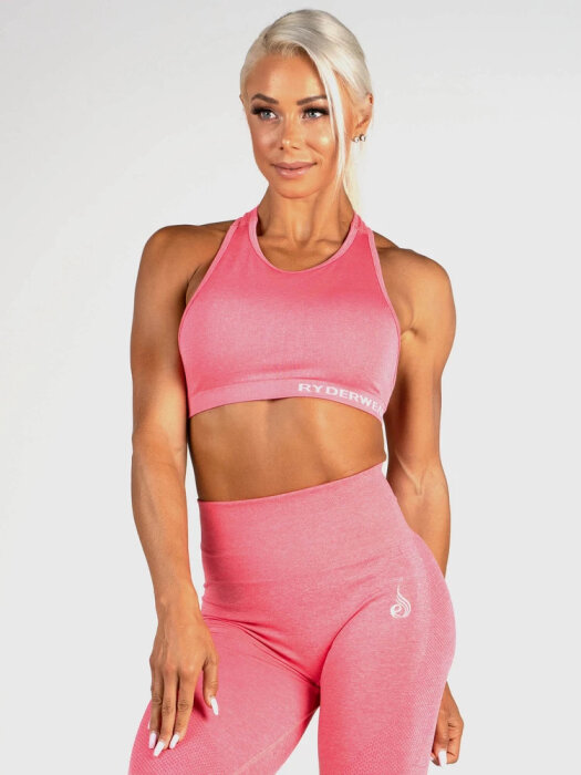 Ryderwear Seamless Sports Bra Coral Marl L