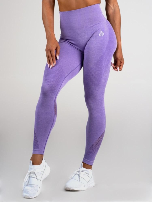 Ryderwear Seamless Tights Leggings Purple Marl S