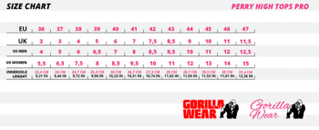 Gorilla Wear Shoes Perry High Tops Pro White 41