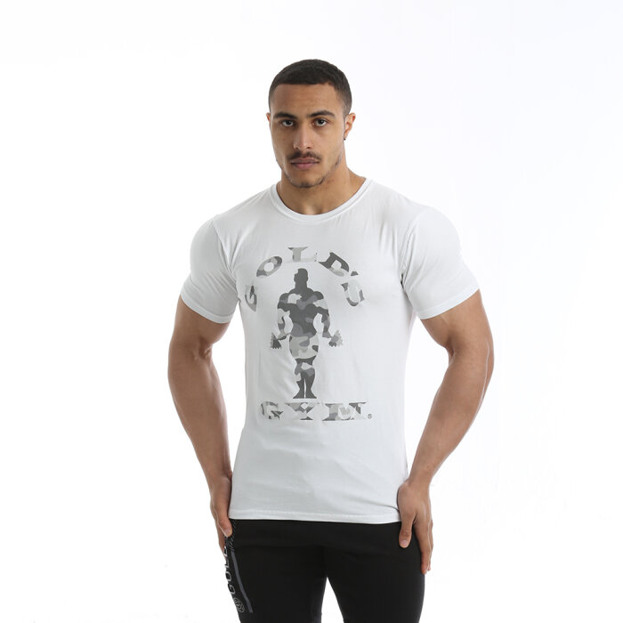 Golds Gym Camo Joe Printed T-Shirt White S