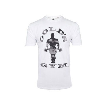 Golds Gym Camo Joe Printed T-Shirt White S