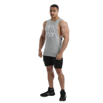 Golds Gym Drop Armhole Vest Tank Top grey marl s