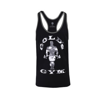Golds Gym Camo Joe Printed Vest Tank Top black