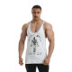 Golds Gym Camo Joe Printed Vest Tank Top white