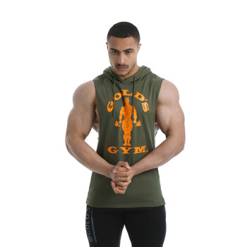 Golds Gym Mens Drop Armhole Sweatshirt army S