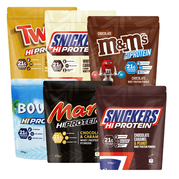 Mars Hi Protein Powder Bounty M&Ms White Snickers Twix 875g Beutel