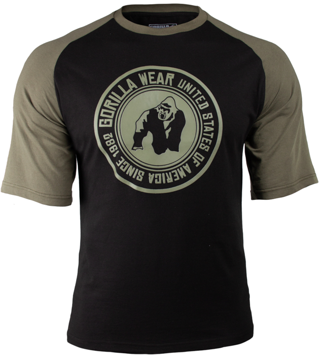 Gorilla Wear Texas T-Shirt - Black / Army Green XXL