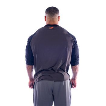 GASP Raglan Baseball Tee Dark Grey XXXL