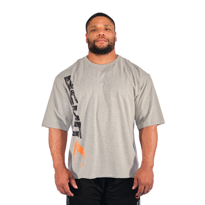 GASP Iron Tee Greymelange Black XXXL