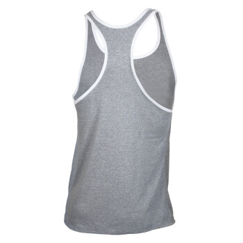 Golds Gym Muscle Joe Contrast Stringer Tank Grey Marl/White L