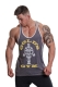 Golds Gym Muscle Joe Contrast Stringer Tank Grey Marl/White L