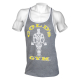 Golds Gym Muscle Joe Contrast Stringer Tank Grey Marl/White L