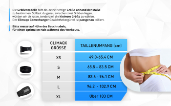 Climaqx GAMECHANGER Gewichthebergürtel Schwarz XL