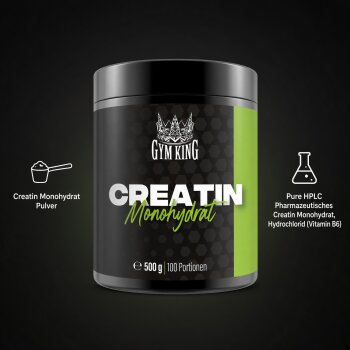 Gym King Creatin Monohydrat Pulver 500g Dose