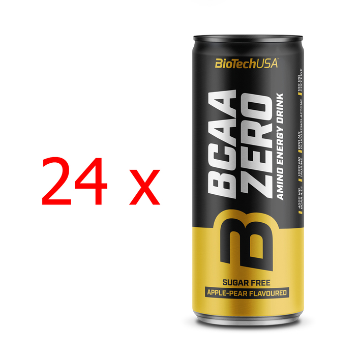 BioTechUSA BCAA Zero Energy Drink 24 x 330ml Dose Kiste Raspberry-Lime