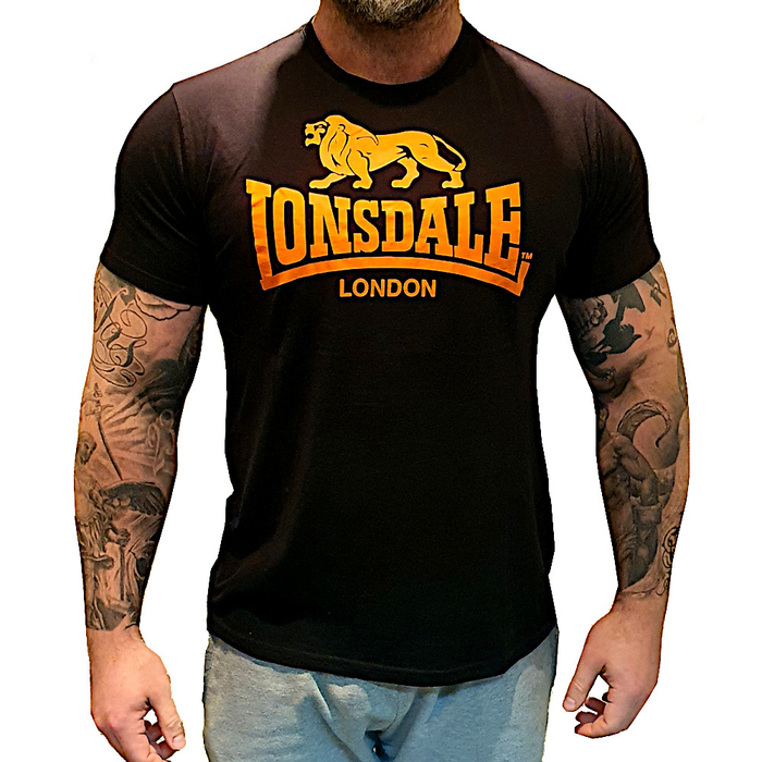Lonsdale London T-Shirt verschiedene Farben Black Orange XXXL