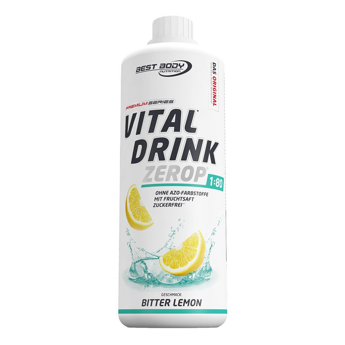 Best Body Vital Drink 1000ml Flasche Mineraldrink Bitter Lemon