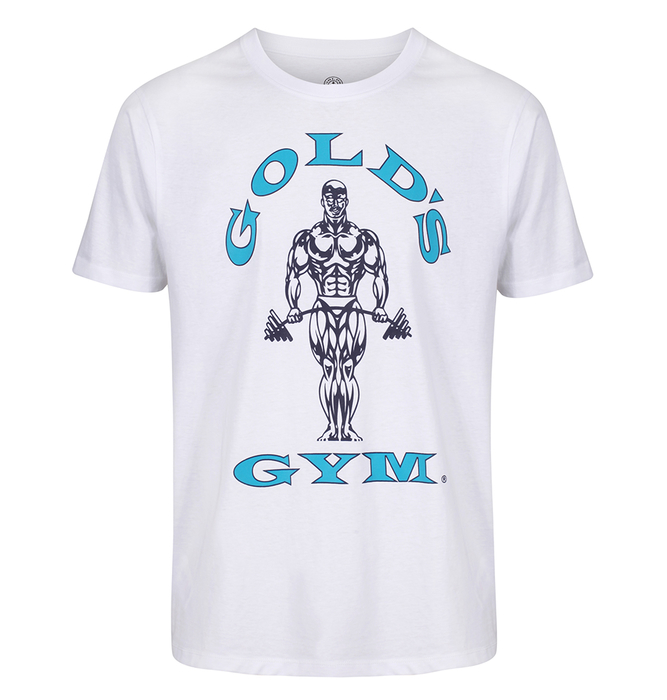 Golds Gym Muscle Joe T-Shirt White/Blue L