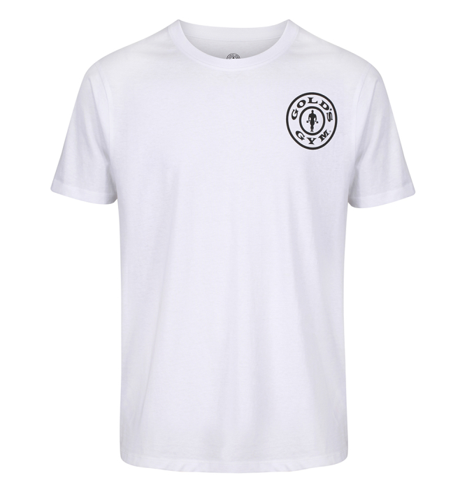 Golds Gym Basic Left Breast -Shirt white/black XL