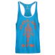 Golds Gym Muscle Joe Contrast Stringer Tank Turq/Orange