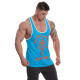 Golds Gym Muscle Joe Contrast Stringer Tank Turq/Orange XXL