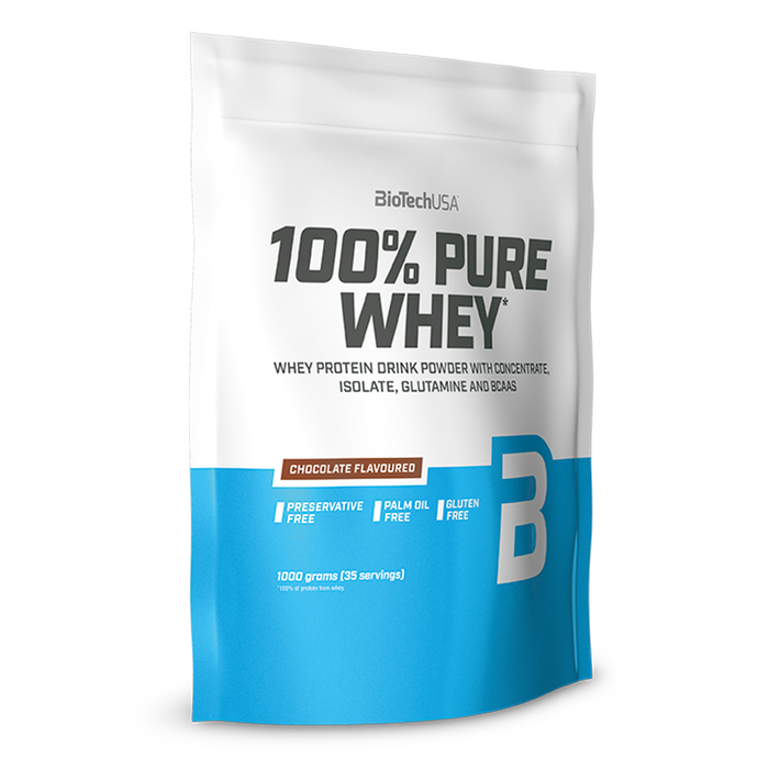 BioTech USA 100% Pure Whey 1000g Beutel Schoko-Erdnussbutter