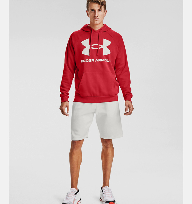 Under Armour Rival Fleece Big Logo Hoodie Red M