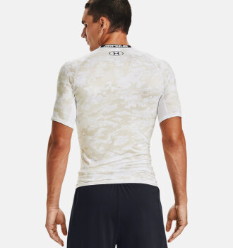 Under Armour HG Mens Armour Short Sleeve White Camo M