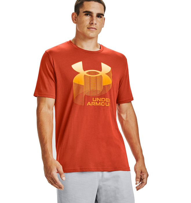 Under Armour Big Logo Wordmark T-Shirt Orange XXXL