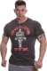 Golds Gym Muscle Joe T-Shirt charcoal marl red