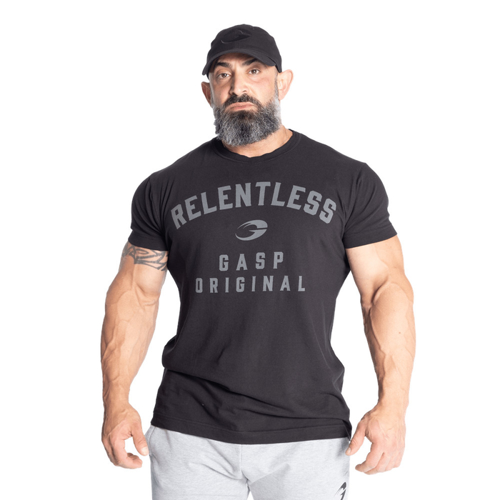 GASP Relentless Skull T-Shirt Washed Black XXL