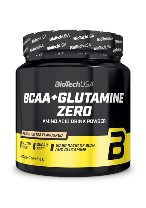BioTechUSA BCAA + Glutamin ZERO 480g Dose Pfirsich-Eistee
