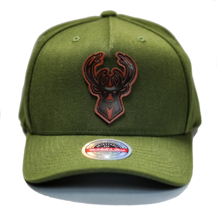 Mitchell & Ness Pack Snapback Cap Olive Bucks