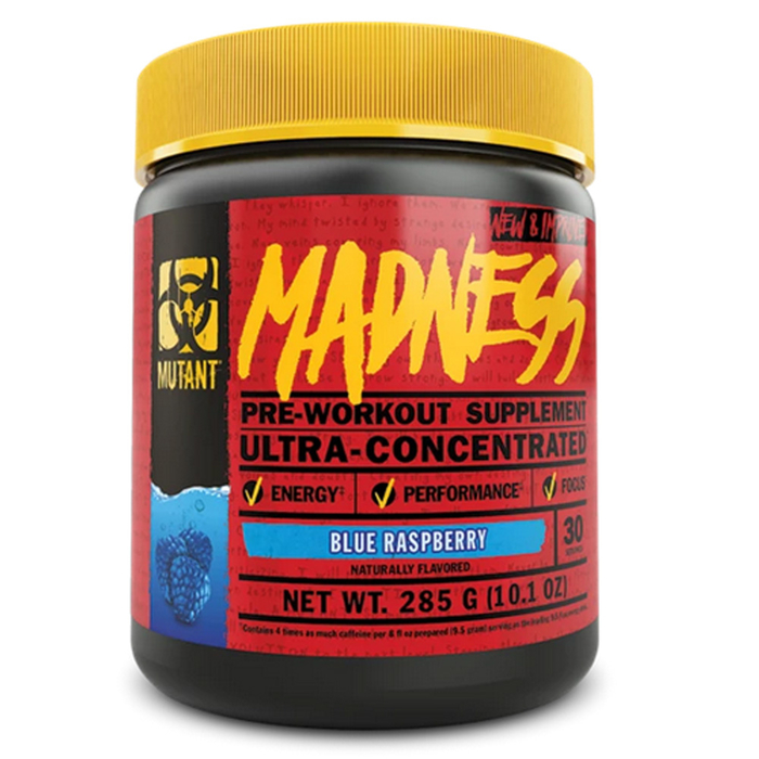 Mutant Madness Pre-Workout Booster 225g Pulver Dose Blue Raspbery