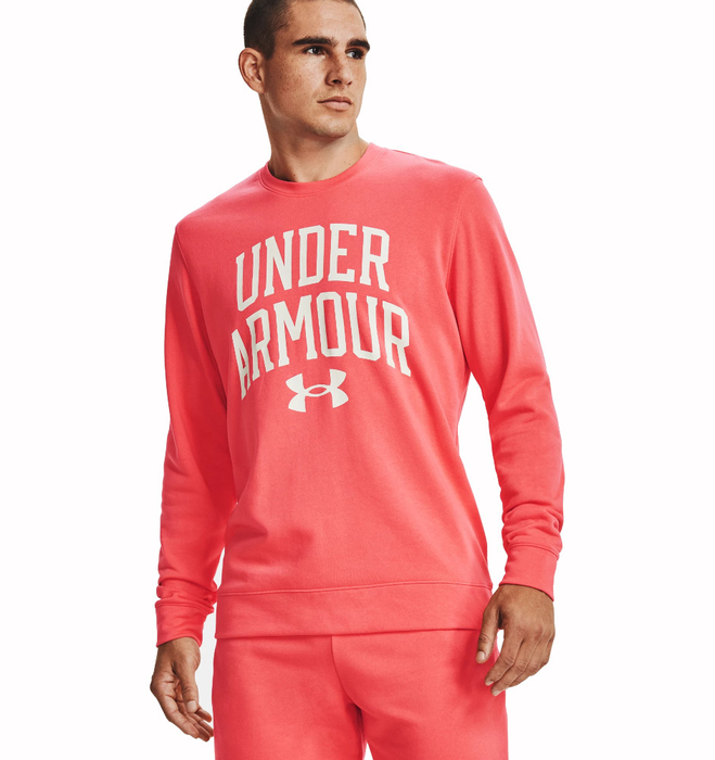 Under Armour Mens UA Rival Terry Crewneck Sweater Red