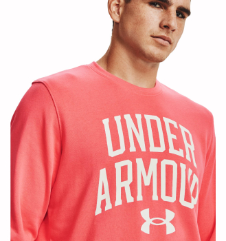 Under Armour Mens UA Rival Terry Crewneck Sweater Red M
