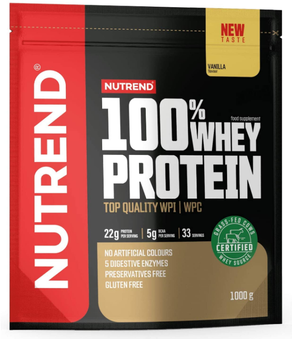 Nutrend 100% Whey Protein 1000g Beutel Vanilla