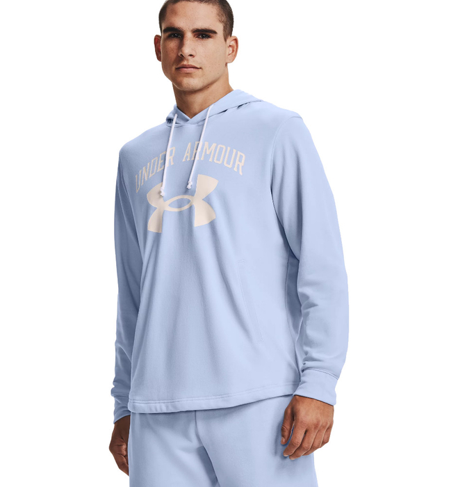 Under Armour Rival Terry Big Logo Hoodie Light Blue M