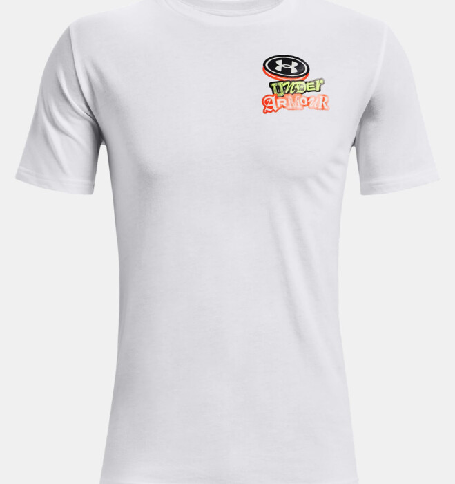 Under Armour Sticker Campus Herren T-Shirt Weiß-Schwarz S