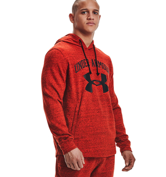 Under Armour Rival Terry Big Logo Hoodie Radiant Red Full...