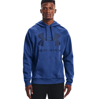 Under Armour UA Rival Fleece Big Logo Hoodie Blue L