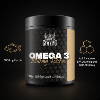 Gym King Omega 3 300 Softgel Dose