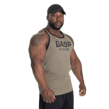 GASP Ribbed T-Back Washed Green XL