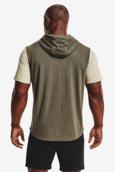 Under Armour Rival Terry Colorblock Short Sleeve Hoodie Tent/ Team Orange XXL